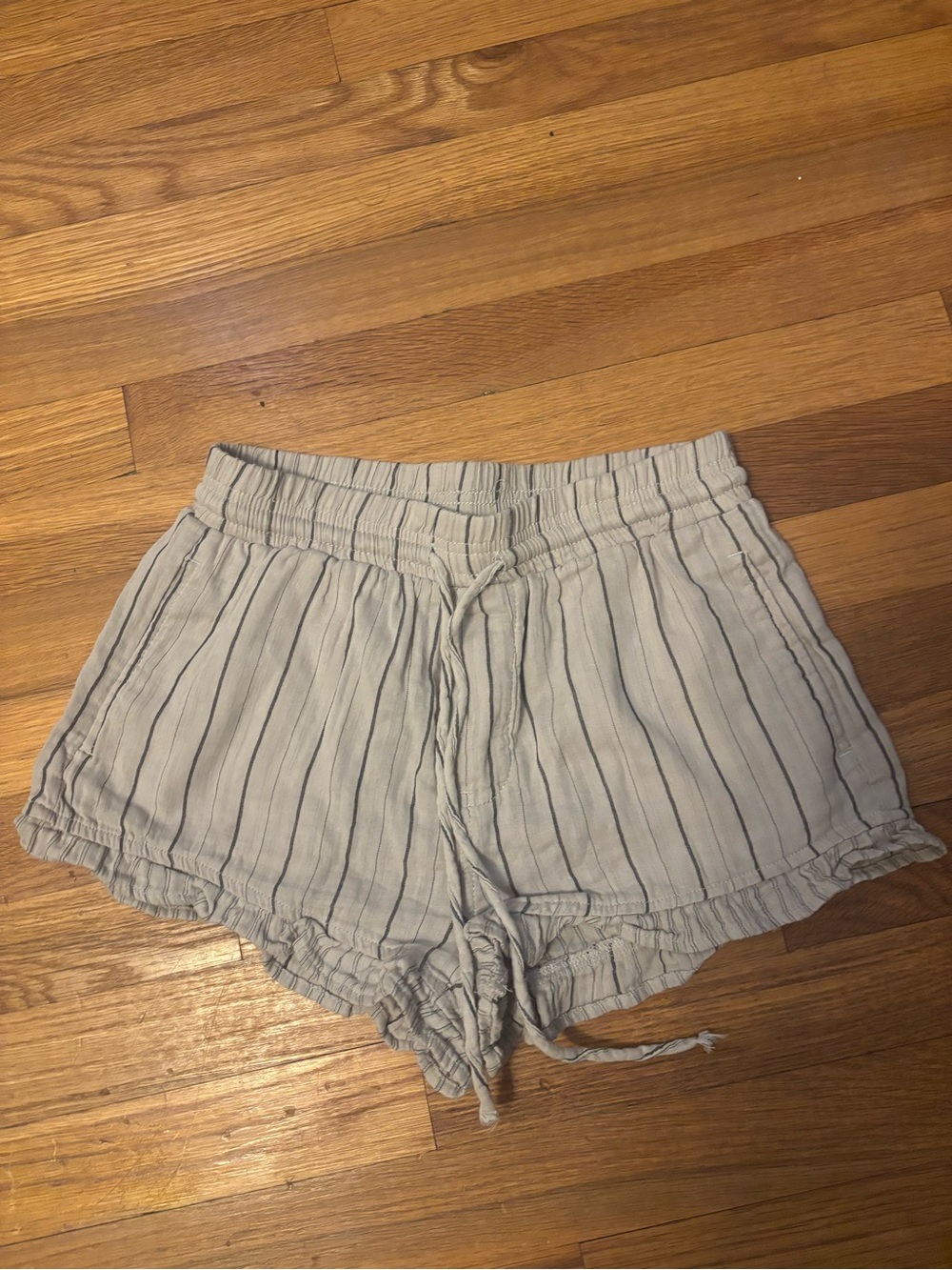 Striped Women's Drawstring Shorts small (xs)